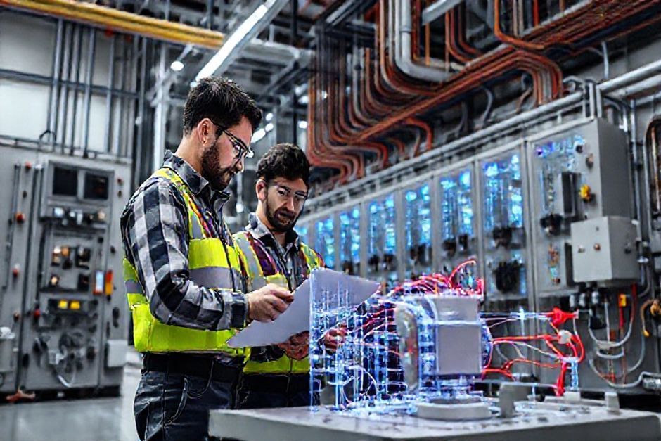 Boston-based electrical engineers using 3D modeling and digital twins to integrate arc flash mitigation into industrial facility design.