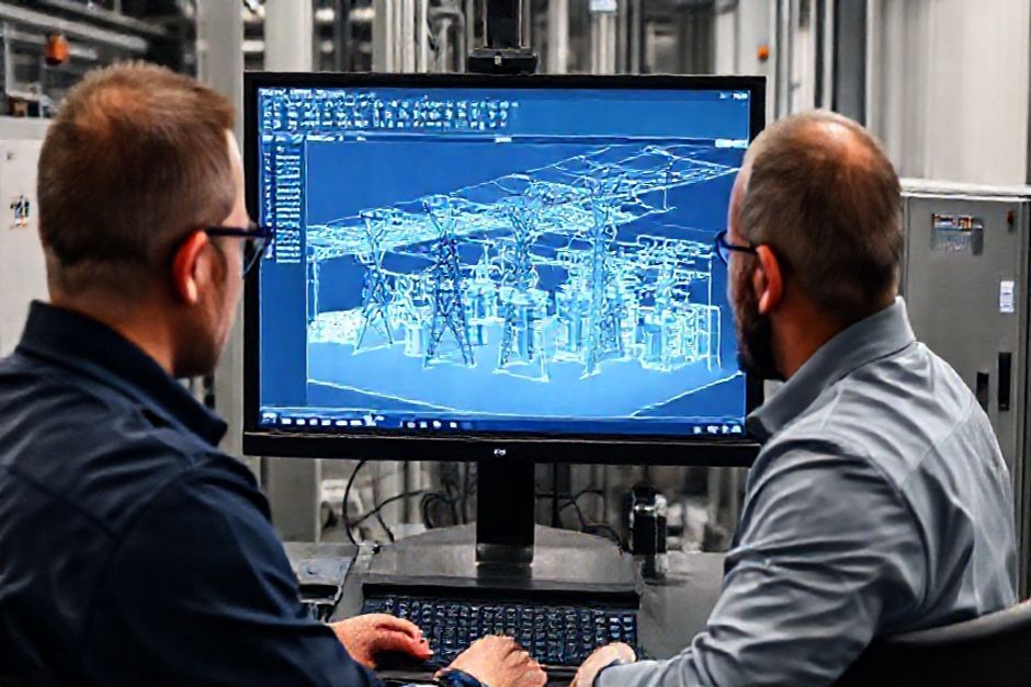Advanced Mechanix engineers using AutoCAD Electrical software to design a power distribution system for a Miami-based industrial facility.