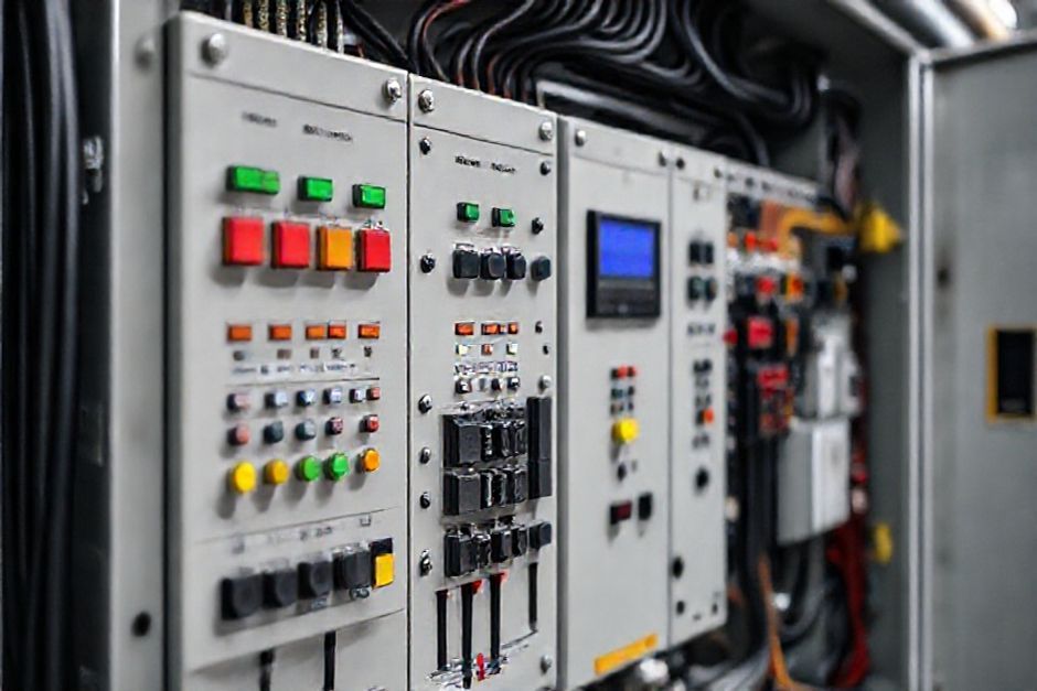 Custom electrical control panel designed by Advanced Mechanix for a mining operation in San Jose
