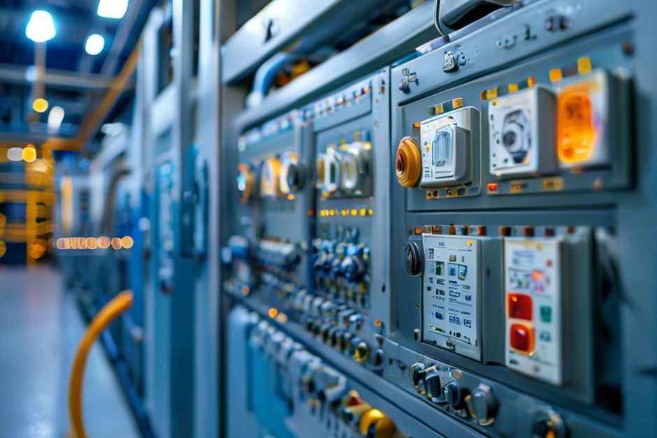 Advanced electrical control panel with energy-efficient technologies in a Perth industrial facility.