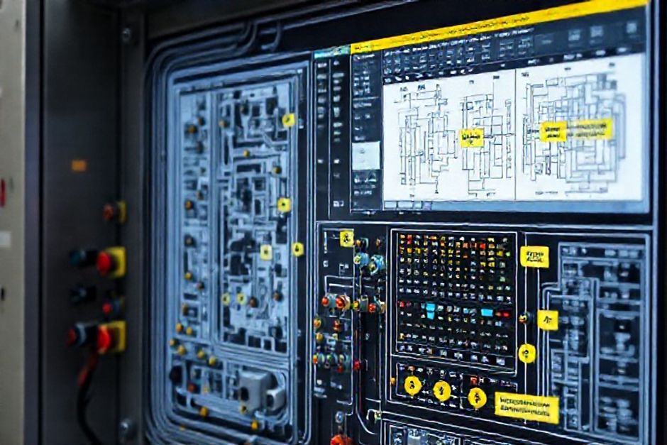 Detailed MicroStation electrical control system design for a Sydney-based industrial project.