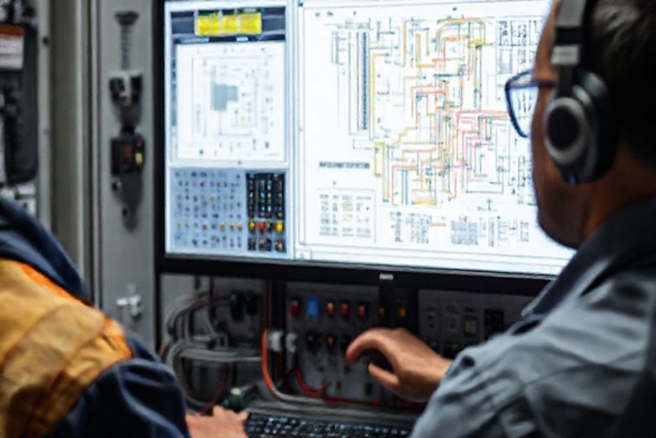 Advanced Mechanix engineer using MicroStation's automated design tools for electrical drafting in San Antonio