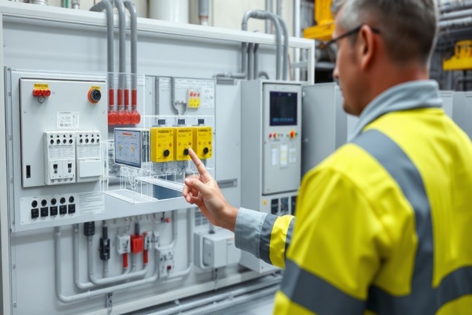 A mining engineer in Jacksonville reviews a detailed 3D model of the site's electrical infrastructure created by Advanced Mechanix using advanced CAD and BIM tools.