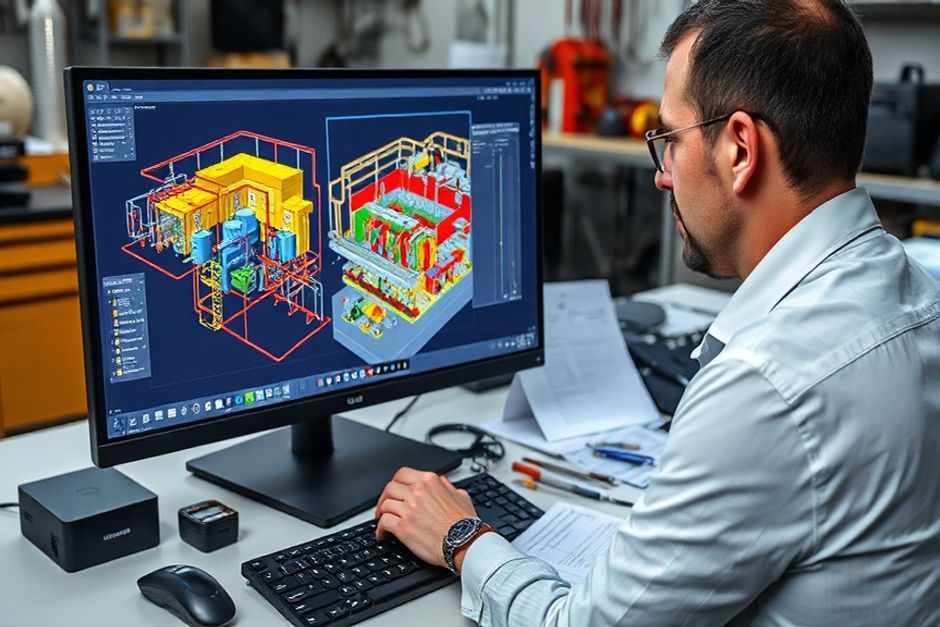 An Advanced Mechanix engineer designs a digital twin of a mining site's electrical infrastructure in Sydney, Australia.