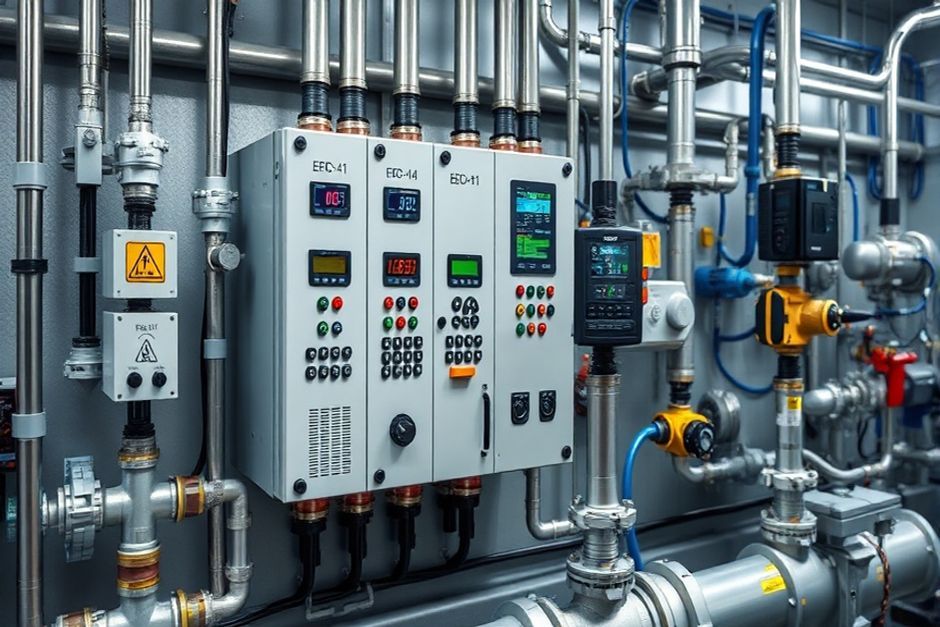 Advanced PLC control system installed in a water treatment facility in San Jose, California.