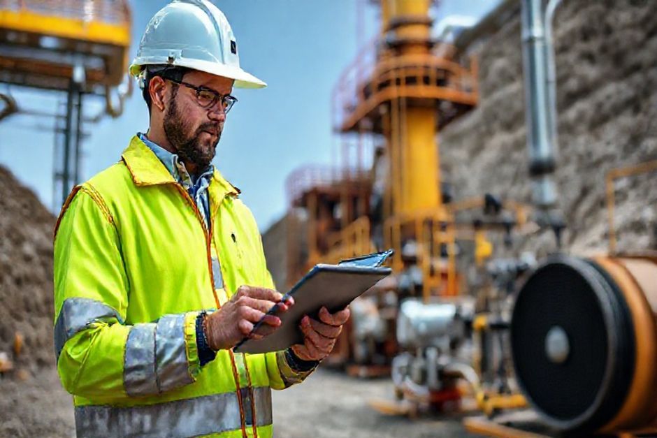 Advanced Mechanix mining engineer using SkyCAD to optimize energy efficiency at a local Fort Worth mining facility.