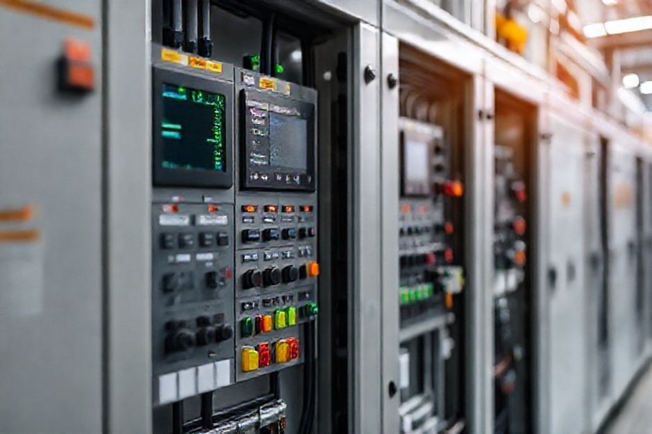 Electrical control panel designed by Advanced Mechanix for a sustainable industrial facility in Perth, Western Australia.