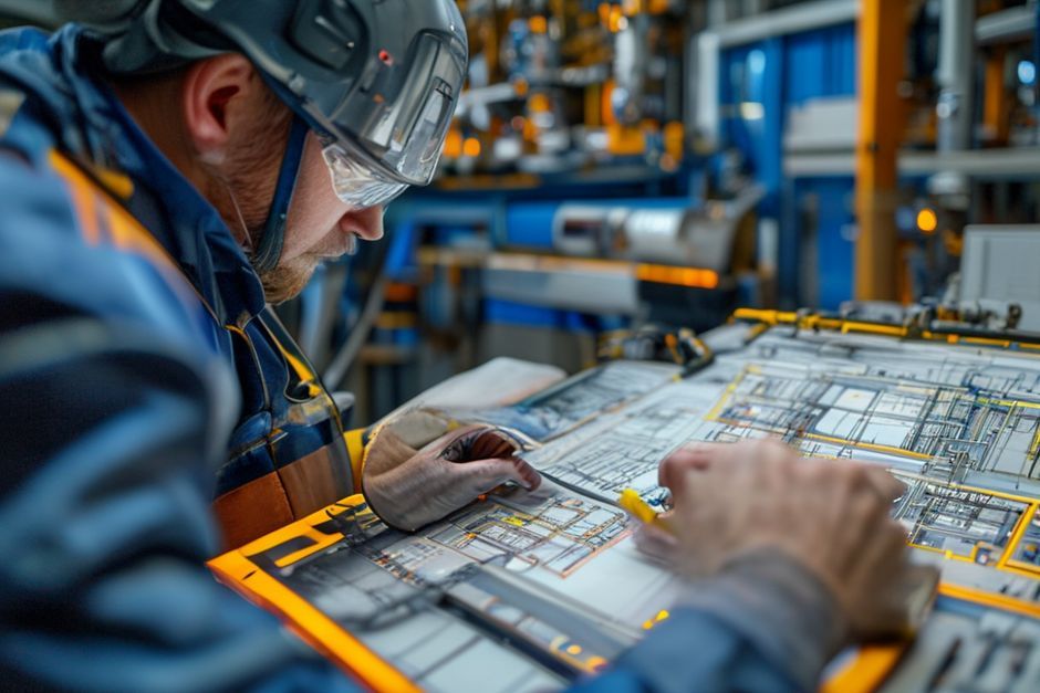 An Advanced Mechanix electrical engineer using CAD software to draft schematics and documentation for a mining facility in Darwin, Australia.