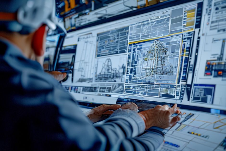 An engineer using MicroStation's database management and automation tools for electrical drafting on a mining project in Los Angeles.