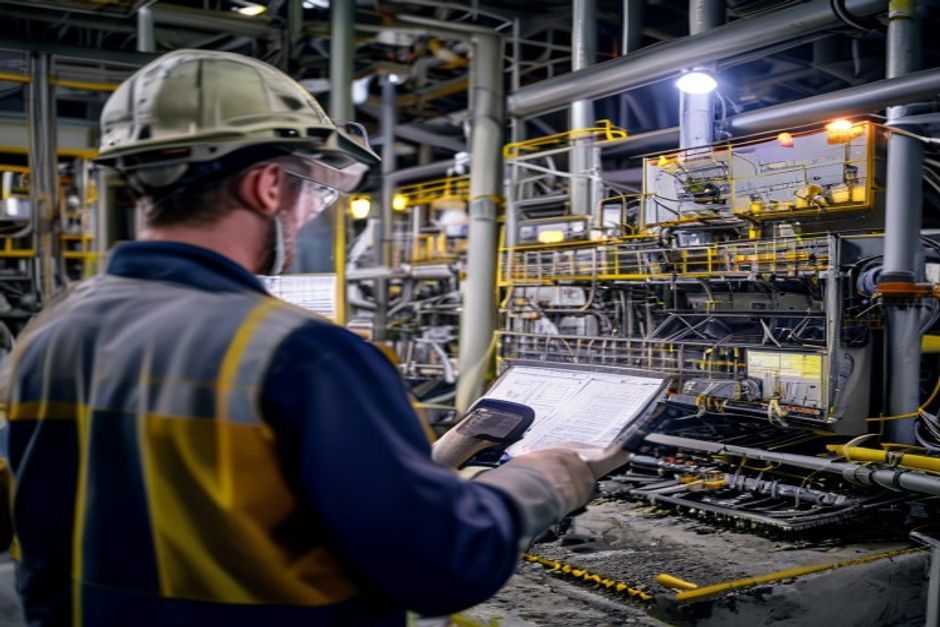 Advanced Mechanix electrical engineer conducting a site visit at a mining operation in Seattle